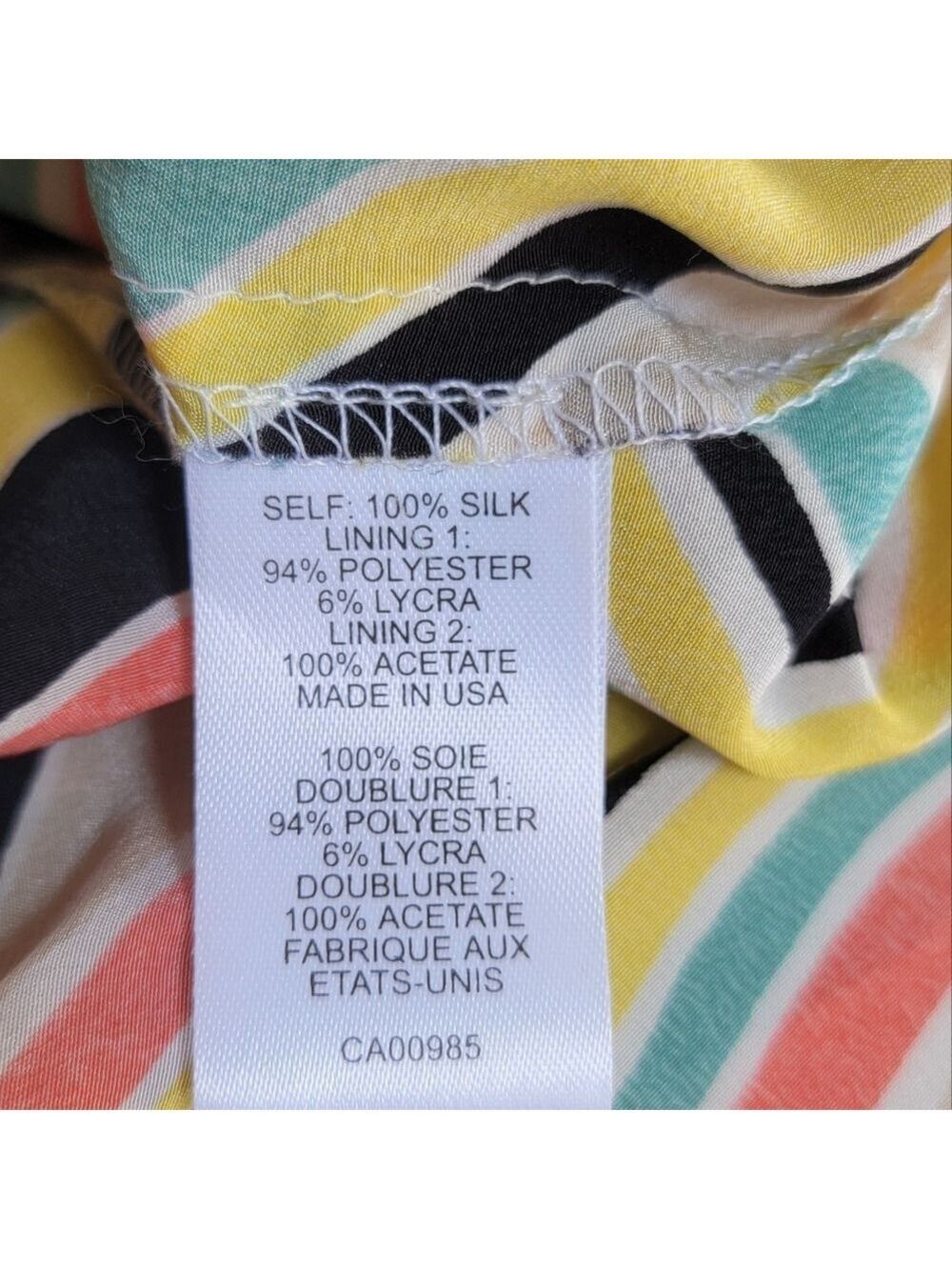 Nanette Lepore 100% Silk Raggae Multicolor Striped Halter Top Size 2 NWT - Picture 9 of 16